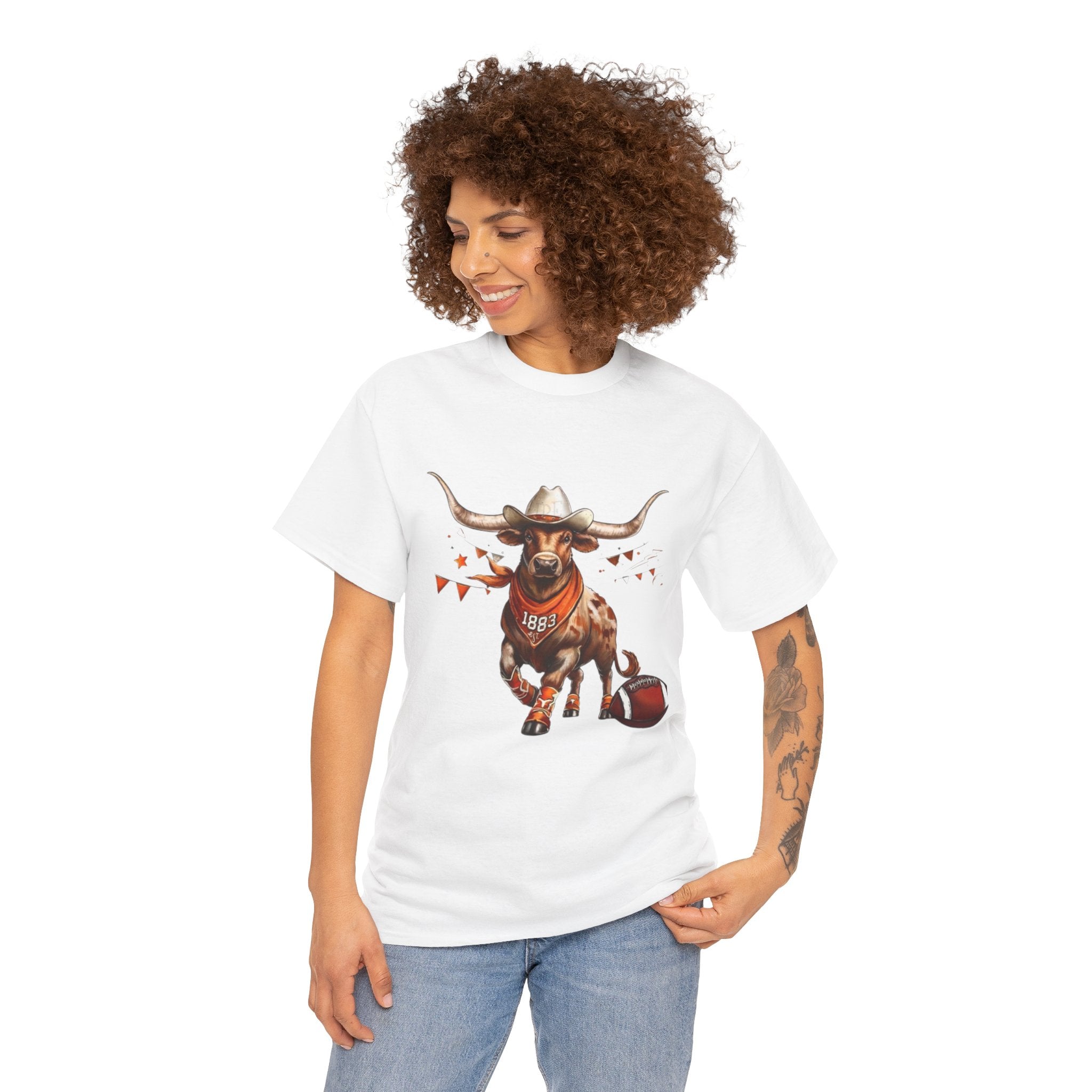 Woman's Texas Longhorns Bevo Cartoon T-Shirt