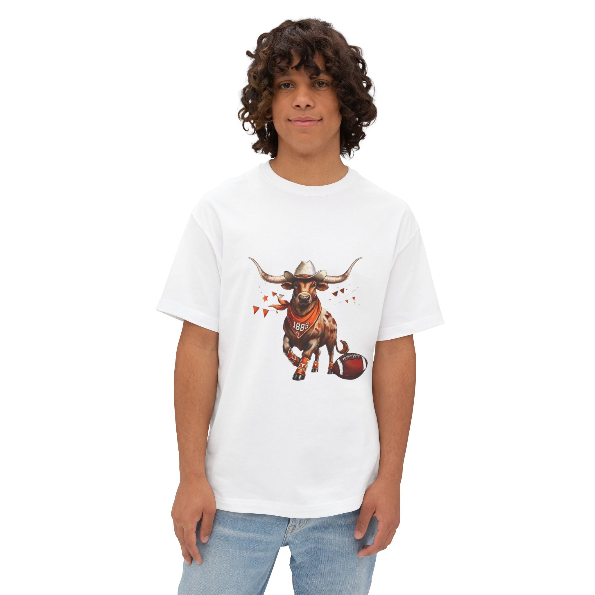Mens Texas Longhorn Cartoon Bevo T-Shirt